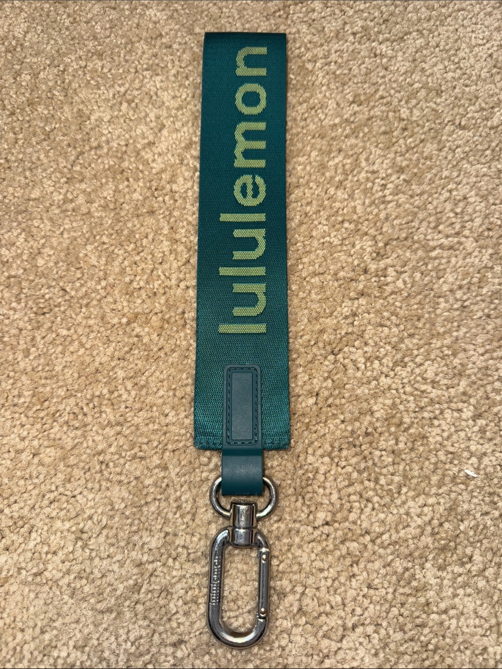 lululemon athletica Teal and Lime Logo Key Lanyard